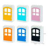 Large Building Block House Set - Doors, Windows & Roof Accessories for Creative Construction Play