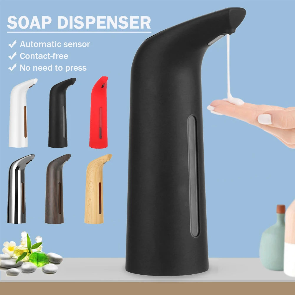 Dispensador de jabón automático sin contacto de 400 ml, funciona con pilas, PX6, resistente al agua, para cocina y baño