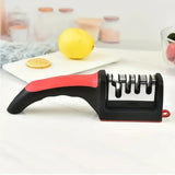 3-Stage Ceramic Knife Sharpener - Professional Handheld Sharpening Tool for Kitchen Knives