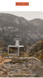 Estufa de leña portátil de acero inoxidable: quemador de leña para acampar y hacer senderismo al aire libre