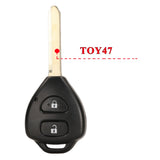 Durable 2/3/4-Button Toyota Key Fob Shell Replacement with Uncut Blade