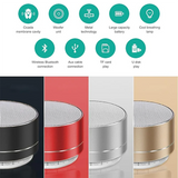 Mini Bluetooth Steel Speaker – Portable Wireless Subwoofer with HD Stereo Sound & TF Card Support
