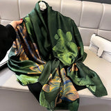 Spring Luxury Silk Scarf – Soft & Elegant Women's Shawl (85x180cm)