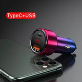 45W Fast Charging Car Charger – Dual USB & Type-C Ports