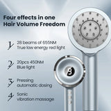 Laser Hair Growth Comb with Red & Blue Light Therapy - Scalp Massager for Thicker Hair