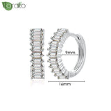 Sterling Silver Zircon Hoop Earrings for Women – Elegant Star & Heart Design