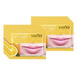 Fruit-Infused Lip Mask Set - 10pc Hydrating Collagen Lip Patches for Plump, Nourished Lips