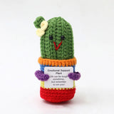 Handmade Knitted Plant-Themed Decorative Doll
