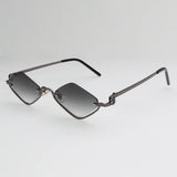 Gafas de sol poligonales pequeñas de moda para mujer: gafas de sol de marca de lujo con forma de ojo de gato