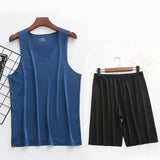 Men’s Ultra-Thin Sleeveless Pajama Set – Breathable, Quick-Dry Sleepwear