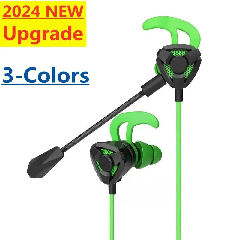 Wired Gaming Earbuds with Mic - Noise Cancelling In-Ear Headphones for PUBG & Esports