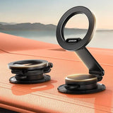 Joyroom - Soporte magnético para coche, totalmente metálico, con el imán más fuerte, plegable, para salpicadero de coche, soporte para teléfono Tesla para iPhone 15 y 14