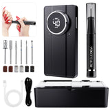 Professional 40,000RPM Cordless Nail Drill - Rechargeable Brushless Electric Nail File Kit