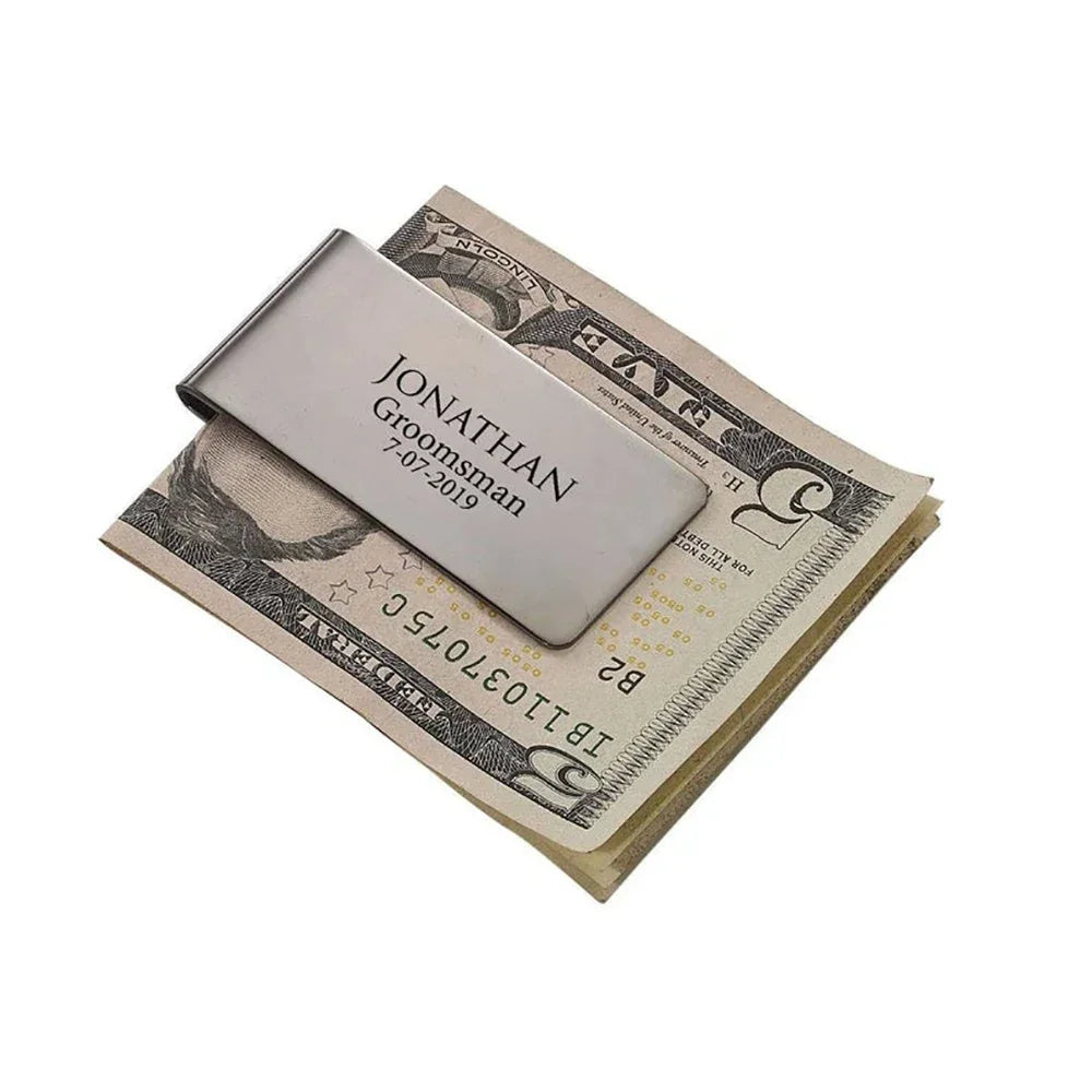Custom Stainless Steel Name Wallet Card – Personalized Engraved Gift for Men & Women