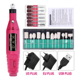Electric Nail Drill Kit with Sanding Bands for Manicure & Pedicure – 20000 RPM Nail Art Tools