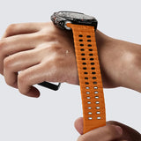 Correa deportiva de silicona de primera calidad para Samsung Galaxy Ultra de 47 mm: diseño sin espacios, correa de dos tonos 