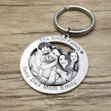 Personalized Photo Keychain – Custom Engraved Picture Keyring for Family, Pets & Loved Ones