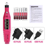 Electric Nail Drill Kit with Sanding Bands for Manicure & Pedicure – 20000 RPM Nail Art Tools