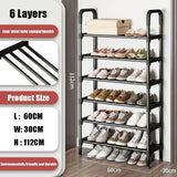 5-Tier Metal Shoe Rack Organizer – Space-Saving Shoe Storage for Closet and Entryway
