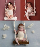 Newborn Wooden Swing Chair for Baby Photography Props