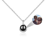 Custom Photo Projection Necklace - Personalized Heart Pendant with Picture Inside