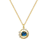 Trendy Stainless Steel Star Pendant Necklace – Women’s Zircon Charm Jewelry