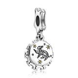 Sterling Silver Nugget Beads with Zircon for 3mm Charm Bracelets
