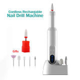 Professional Cordless Nail Drill – 18,000 RPM Rechargeable Manicure Machine with 5 Speed Settings