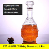 Decantador de whisky novedoso: botella de vidrio sin plomo para licor, whisky escocés y bourbon