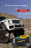 High-Power Portable Air Compressor Pump with Digital Pressure Gauge & LED Light for Car and Home