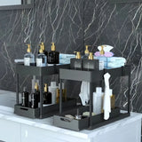 Under Sink Organizer – Double Sliding Storage Rack for Kitchen & Bathroom