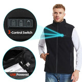 USB Rechargeable Heated Vest for Men & Women - Fleece-Lined Winter Heating Vest