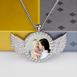 Collar con colgante de foto personalizado: joyería hip hop con diamantes de imitación personalizados