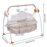 Electric Baby Cradle Swing with Remote Control, Adjustable Timer & Mosquito Net – Portable Infant Rocker for Home and Travel