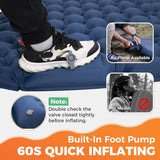 Inflatable Waterproof Camping Mattress with Built-In Pump