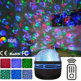 Galaxy Starry Night Light Projector, LED Ocean Wave & USB Home Decor