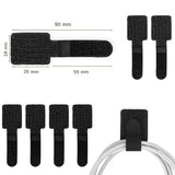 Bridas organizadoras de cables desmontables, correas de nailon reutilizables para la gestión de cables de ratón, auriculares y cables