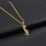 Collar con nombre y corona personalizado: joyas de acero inoxidable personalizadas para hombres y mujeres