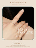 Exquisite Sterling Silver Moissanite Wedding Band – D Color, VVS1 Clarity, Pave-Set Ring for Women