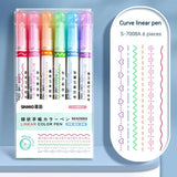 Pastel Highlighter Pen Set – 6-Color Markers for Note-Taking, Journaling & Office Use