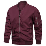 Men's Lightweight Bomber Jacket – Windproof Varsity Style Coat