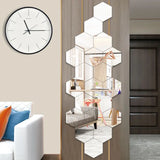 Pegatinas de pared con espejos hexagonales en 3D: decoración moderna para el hogar