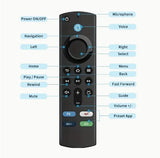 Bluetooth Voice Remote Control for Fire TV Stick 4K, 3rd Gen, Lite, Cube & Smart TVs