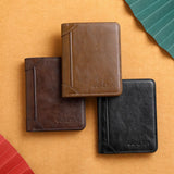 Slim PU Leather Wallet for Men – Minimalist Card Holder with Coin Pocket