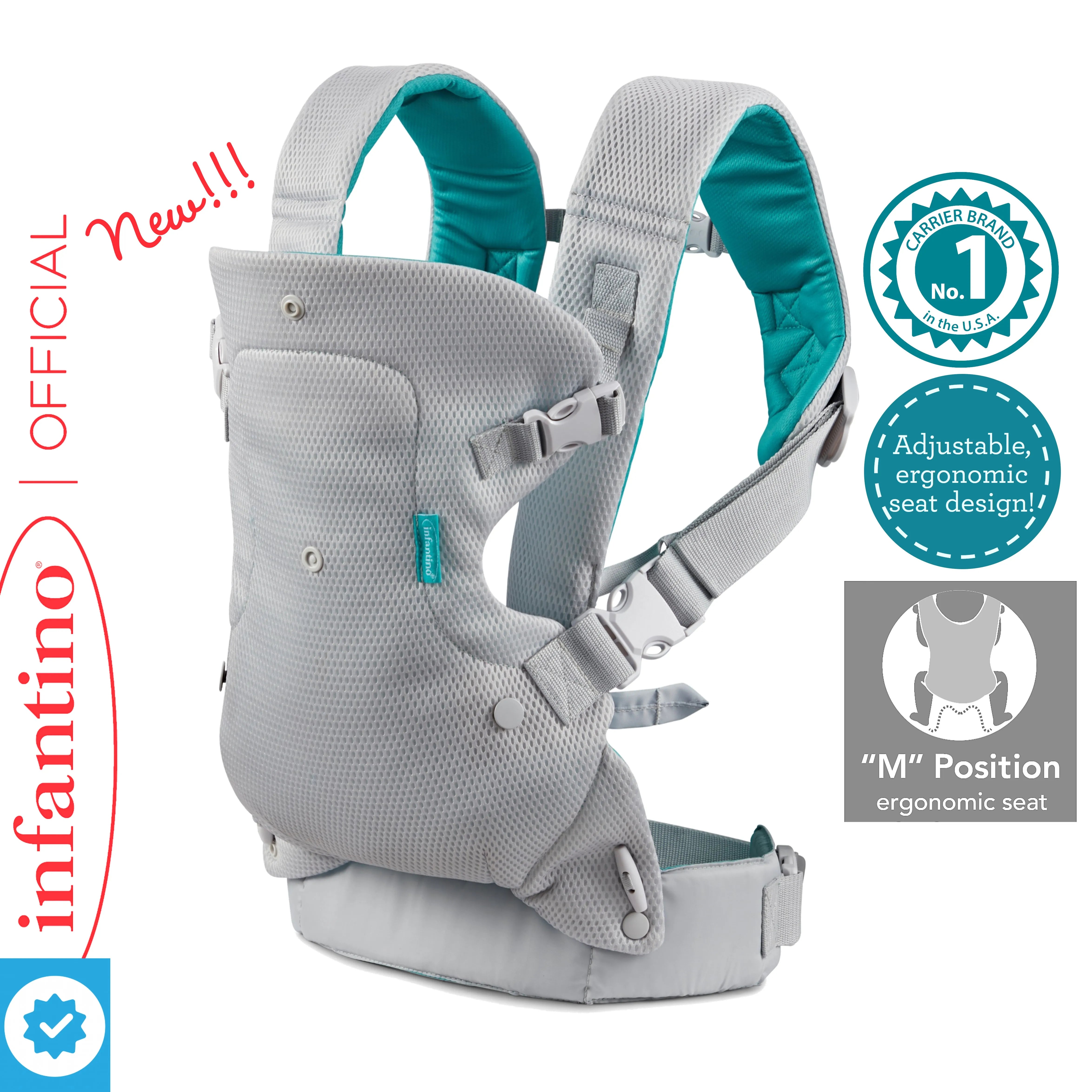 4-in-1 Ergonomic Baby Carrier with Lumbar Support