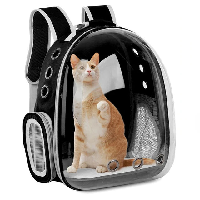 Transparent Bubble Cat Backpack Carrier – Ventilated Travel Bag for Cats & Small Pets