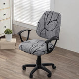 Stretch Office Chair Covers – 2-Piece Printed Seat & Backrest Protector Set