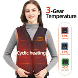 10-Zone USB Heated Vest for Men & Women - Electric Warming Waistcoat