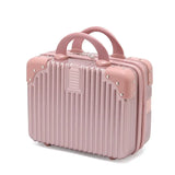 Mini maleta de viaje de 14 pulgadas, caja de cosméticos, organizador de equipaje de mano, estuche de maquillaje, caja pequeña con contraseña, estuche de embarque