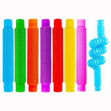 8-Pack Large Pop Tube Fidget Toys for Sensory Play & Stress Relief